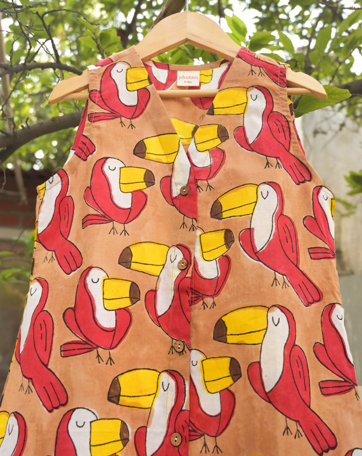 Toucan Original Cotton Dress for Girls