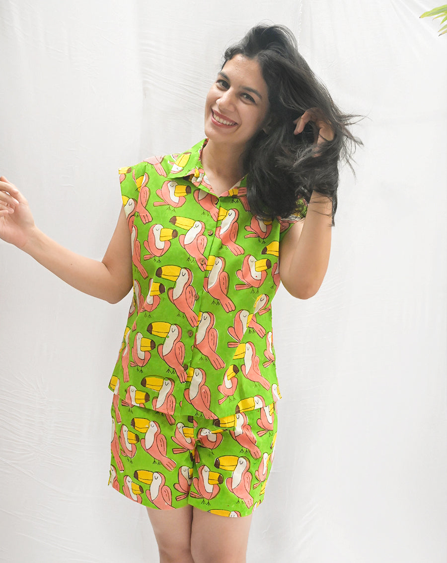 Toucan Shortees - Soft Cotton Loungewear