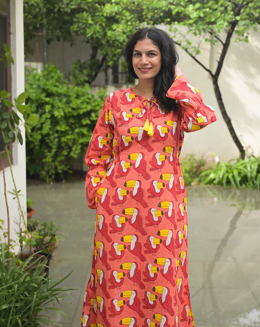 Toucan Tropical Amore - Soft Cotton Dress