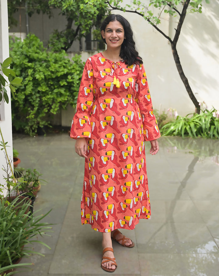 Toucan Tropical Amore - Soft Cotton Dress