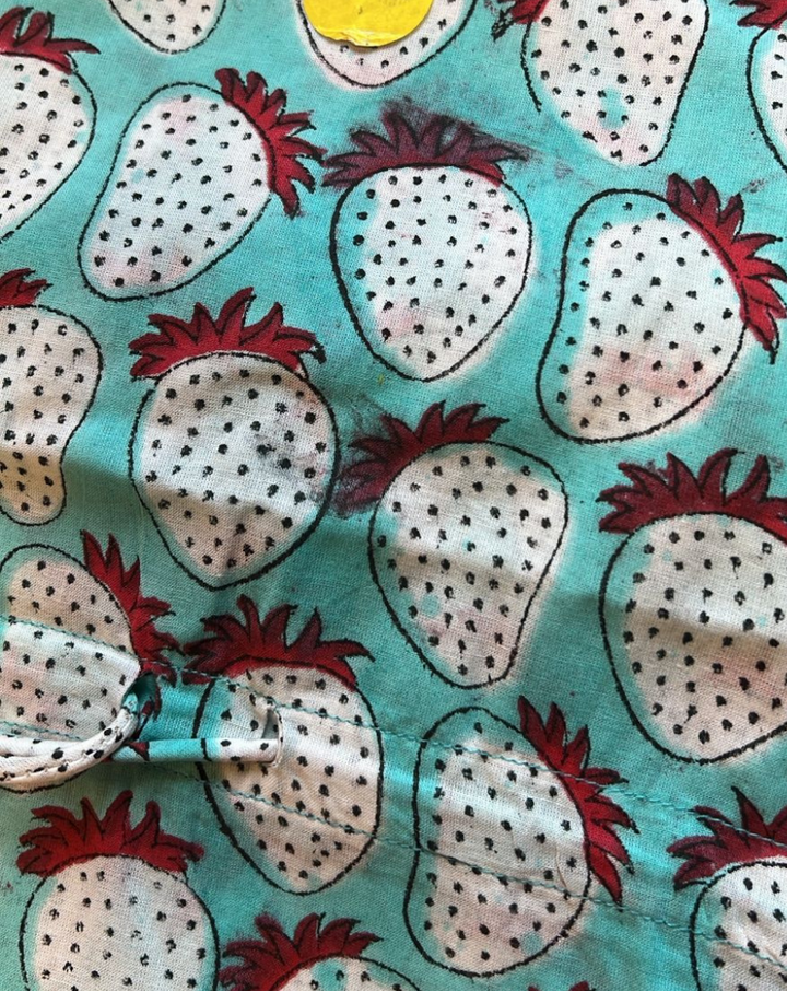 Mint Strawberry Chill Jams - Soft Cotton Pyjama Set - Minor Defect C2