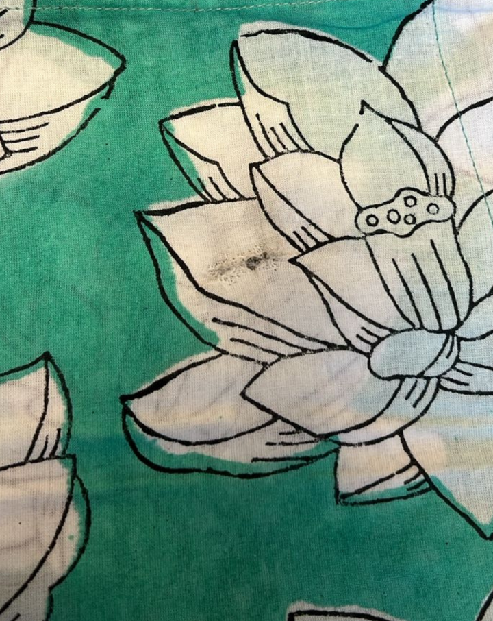 Mallika Hand Block Printed Cotton Midi Kaftan - Minor Defect C1