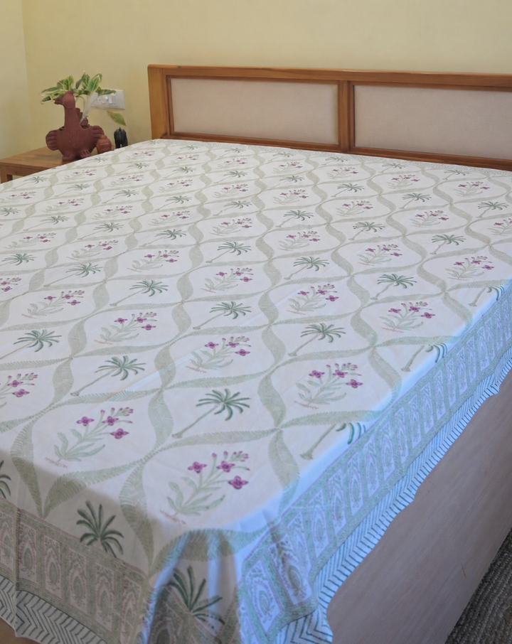 Gulmohar Premium Cotton Double Bedsheet without Pillow Covers