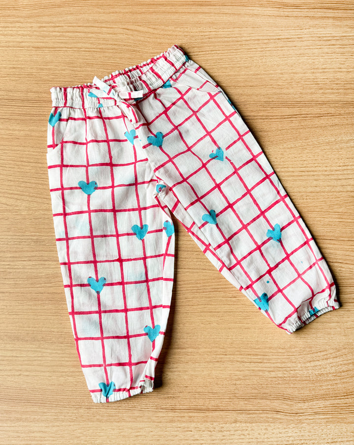 Valentine Cotton Kurta Pyjama Set for Kids