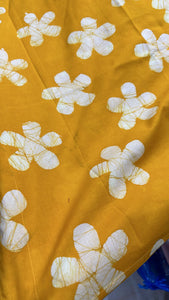 Peela Batik Hand Block Printed Cotton Kaftan - Full Length - Minor Defect FK33