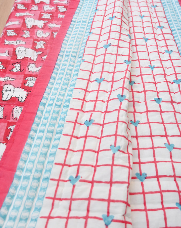Woof GOTS Certified Organic Cotton Quilt for Babies/Kids
