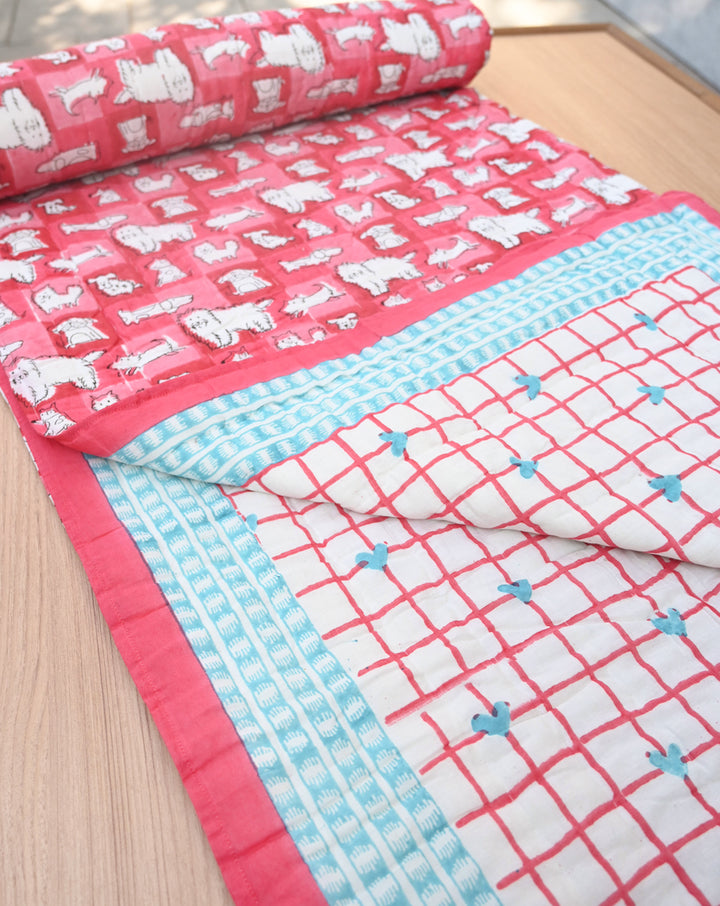 Woof GOTS Certified Organic Cotton Quilt for Babies/Kids