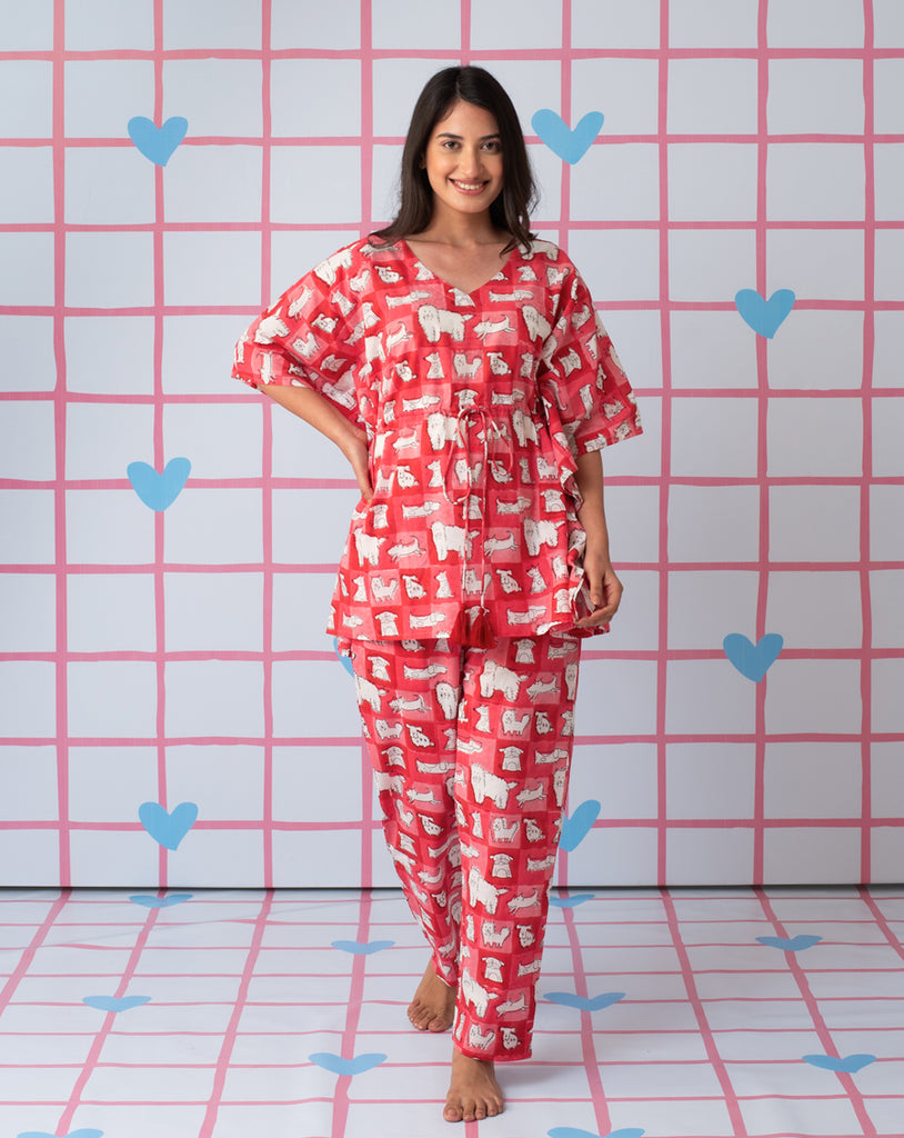 Woof Woof Co-ord Set | Phutari | Hand Block Printed in Cotton