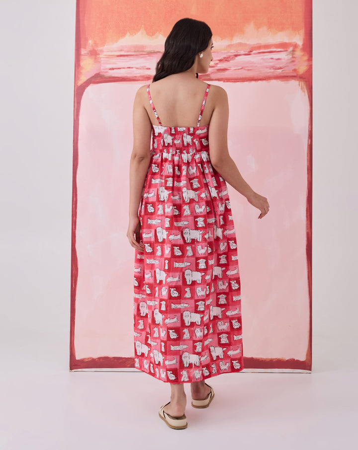 Woof Cotton Strappy Dress