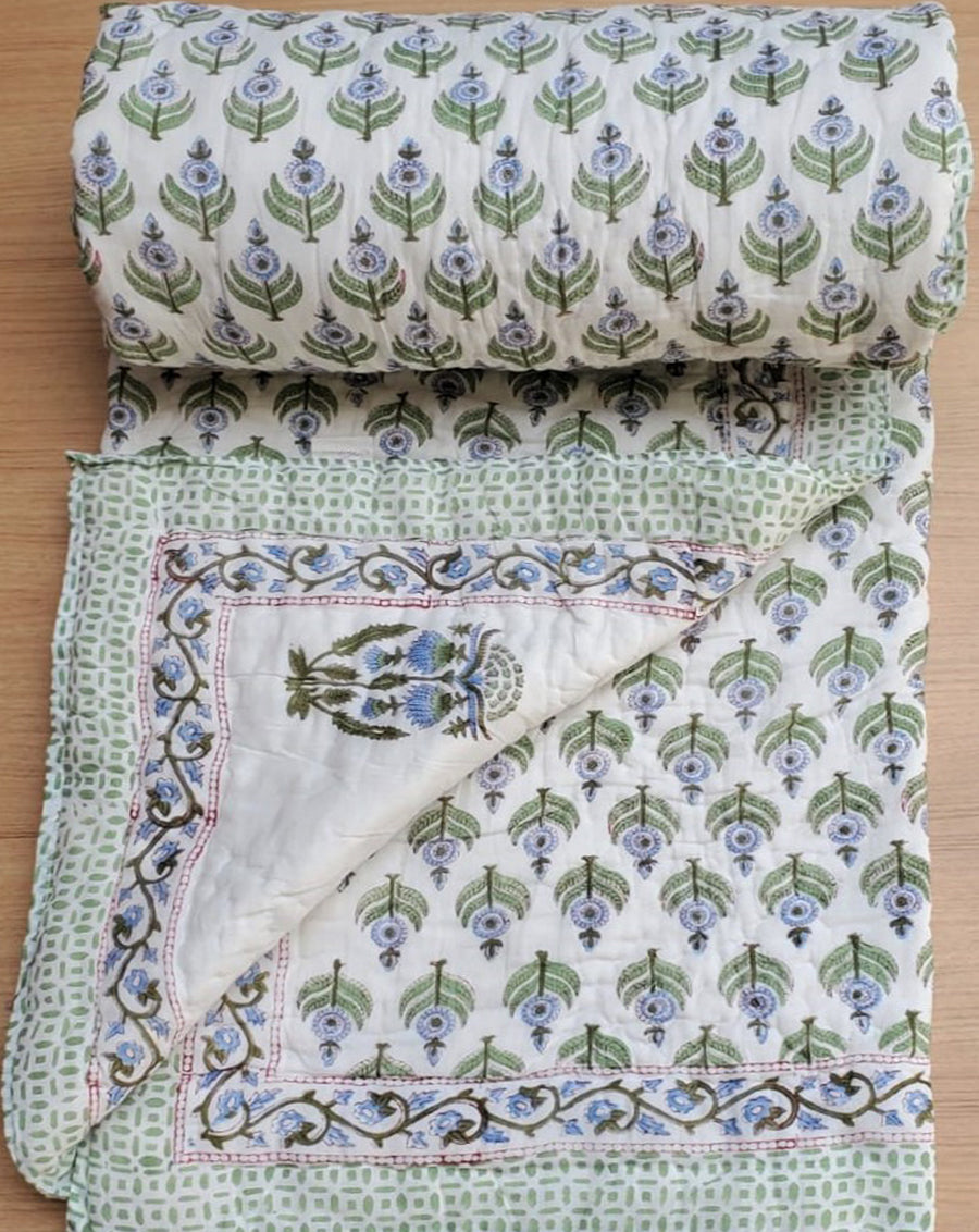 Morpankhi Cotton Quilt-Minor Defect