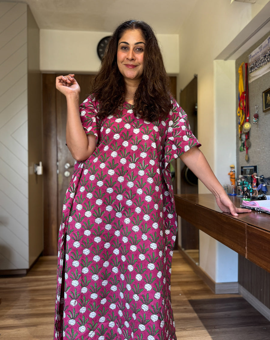 Beet-the-Root Maxi Kaftan Dress