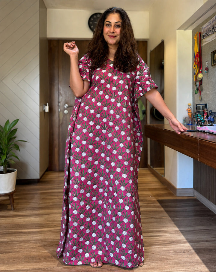 Beet-the-Root Maxi Kaftan Dress