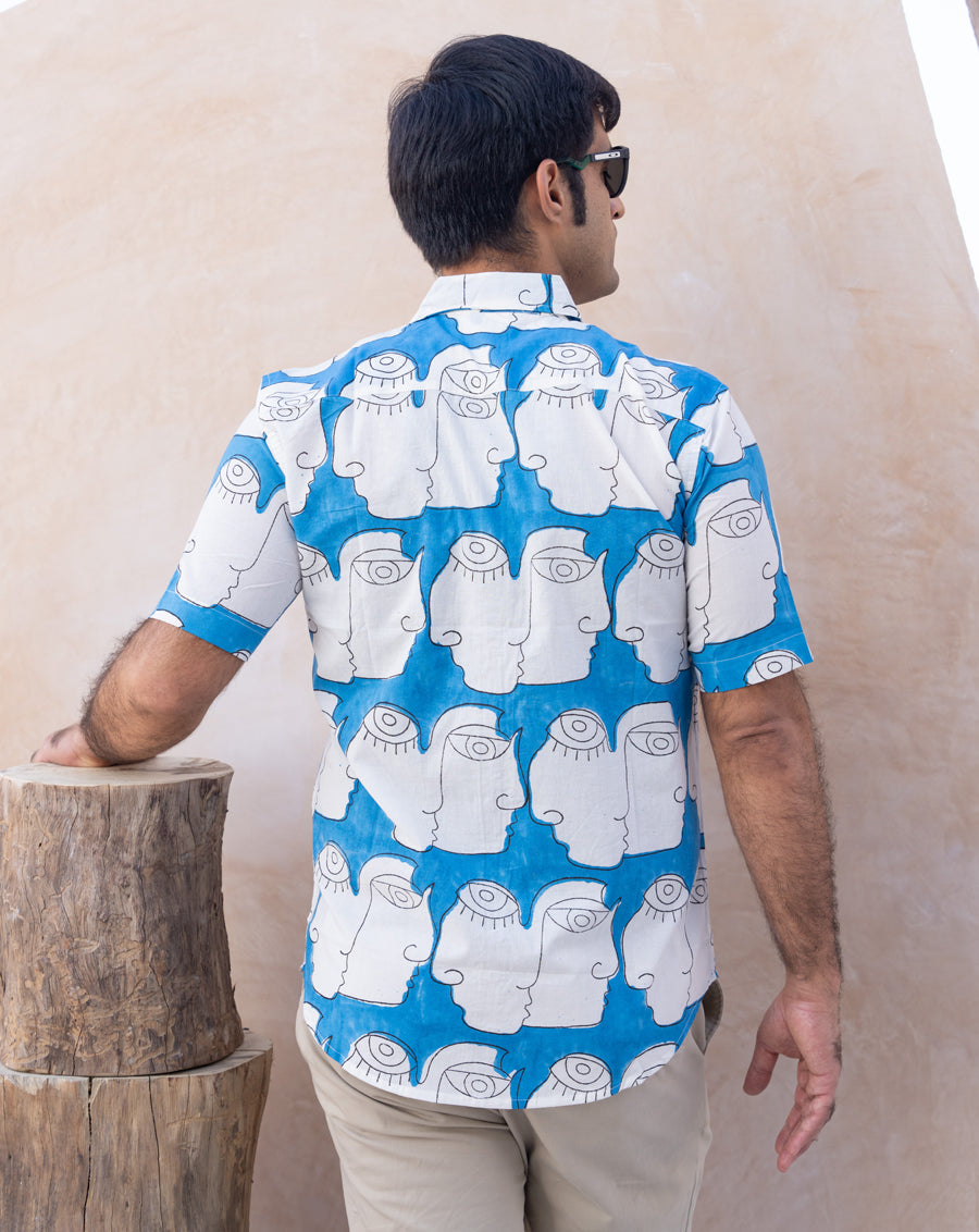 Chehre Cotton Men's Half Sleeves Shirt