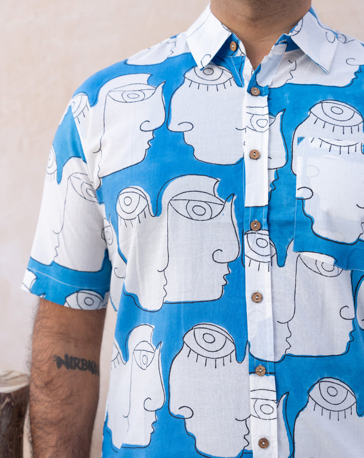 Chehre Cotton Men's Half Sleeves Shirt