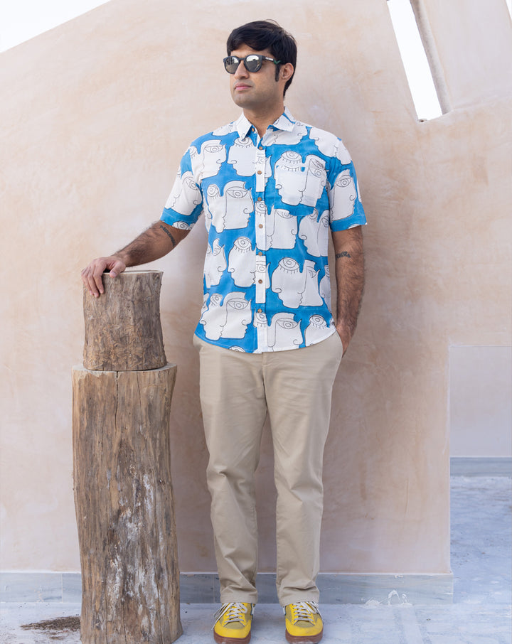 Chehre Cotton Men's Half Sleeves Shirt