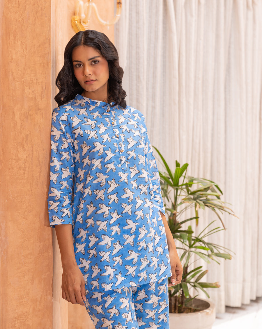 Chidiya Udd Short Kurta Pyjama - Soft Cotton Co-ord Set