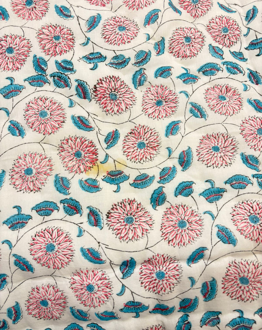 Gulzaar Hand Block Printed Cotton Quilt - Minor Defect K79
