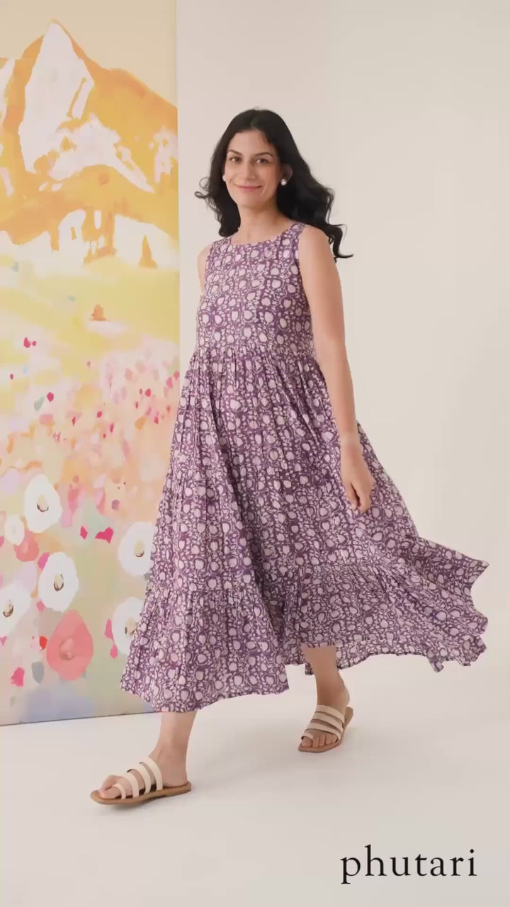 Purple_Kamal_Women_Cotton_Tier_Dress_5