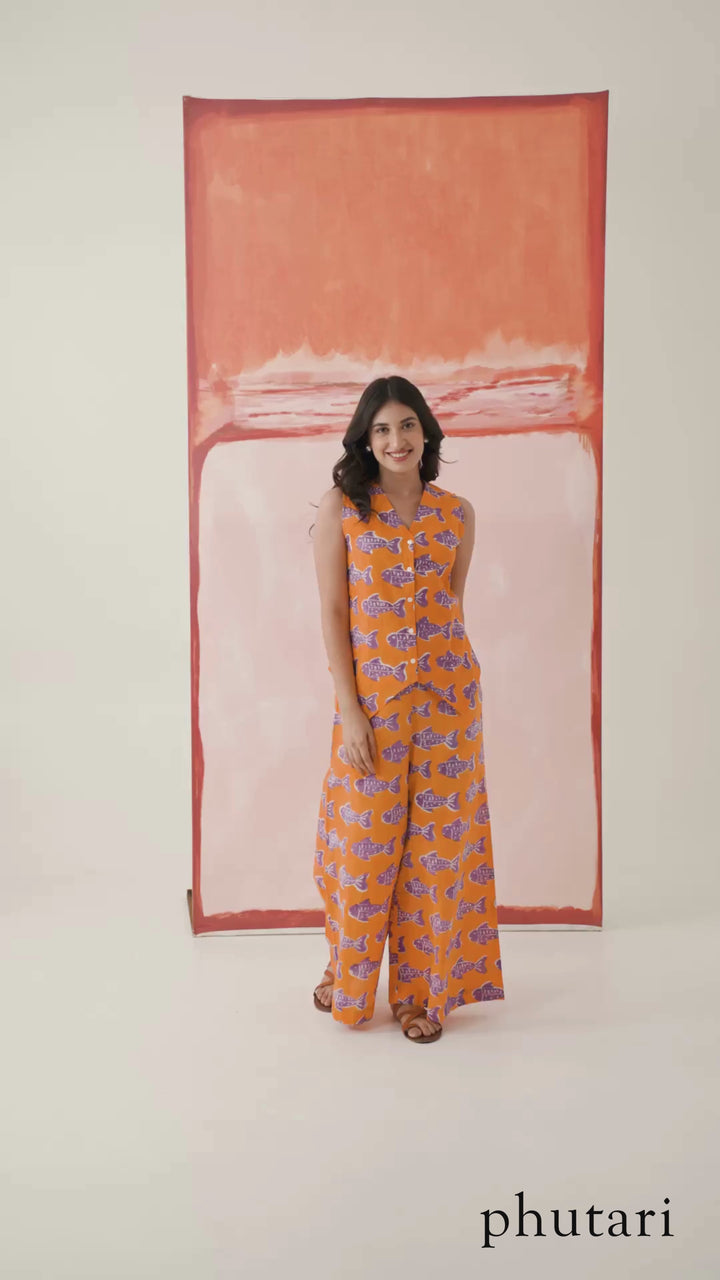 O_Fish_Women_Cotton_Waistcoat_Coord_Set_video