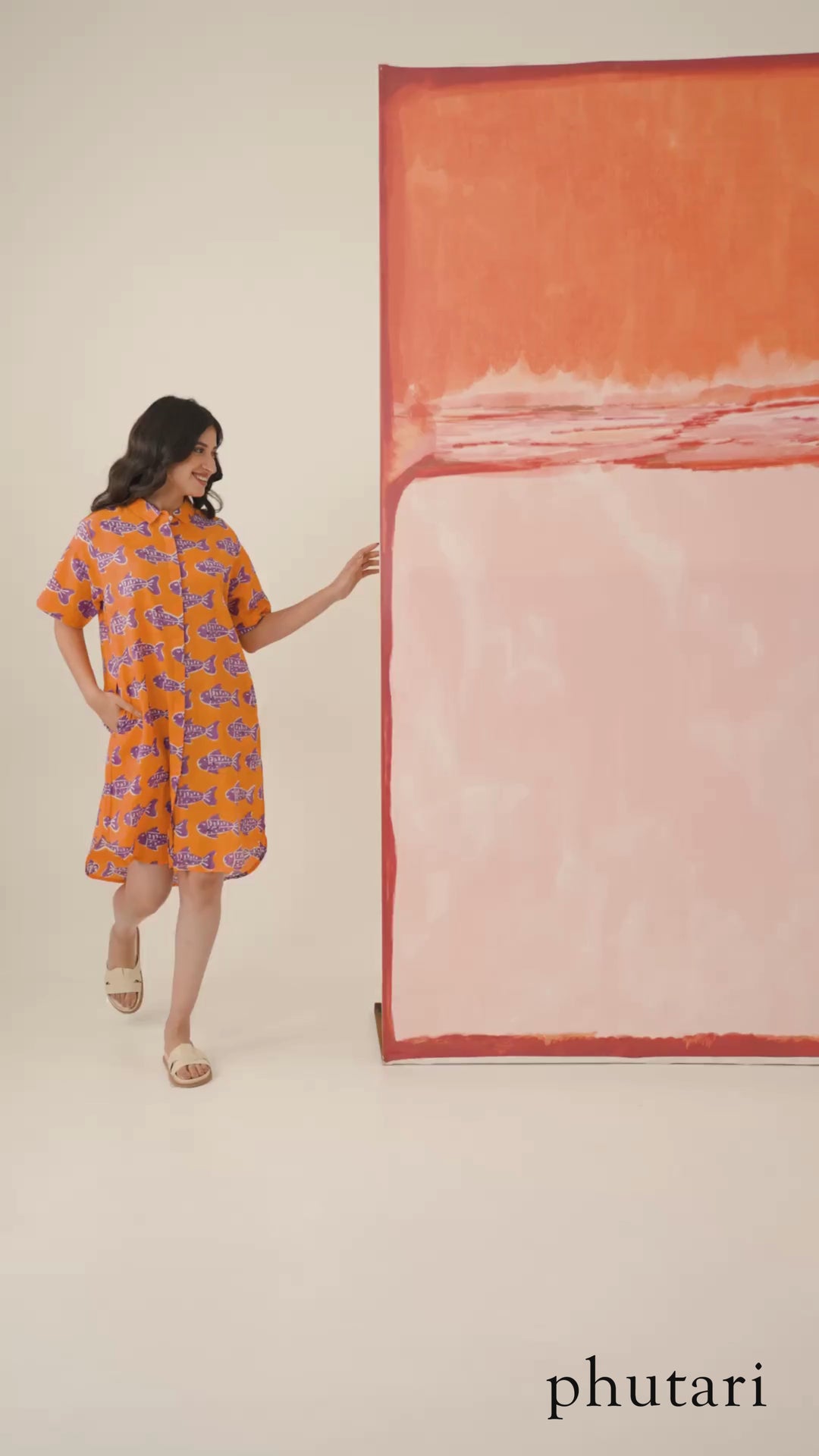 O_Fish_Women_Cotton_Short_Shirt_Dress_video