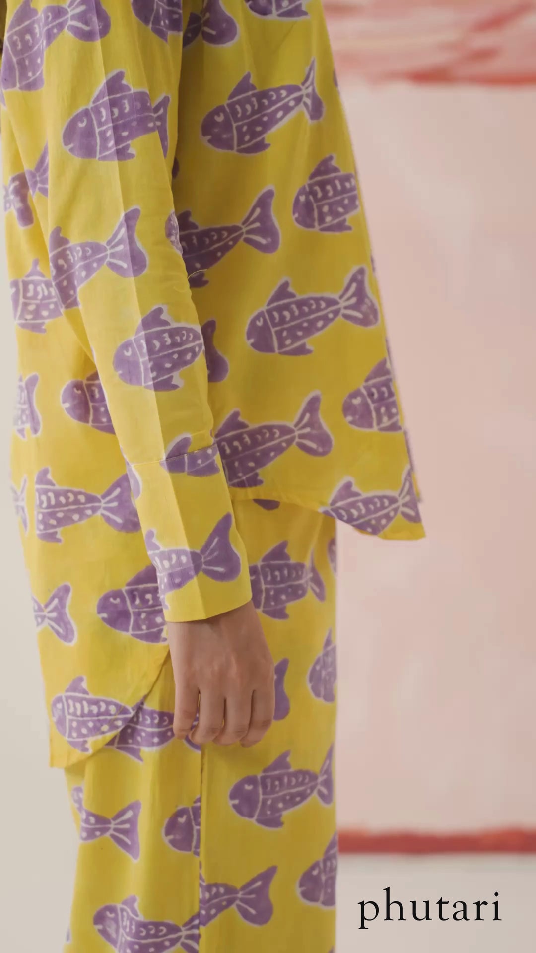 O_Fish_Women_Cotton_Oversized_Shirt_Pyjama_Coord_Set_video