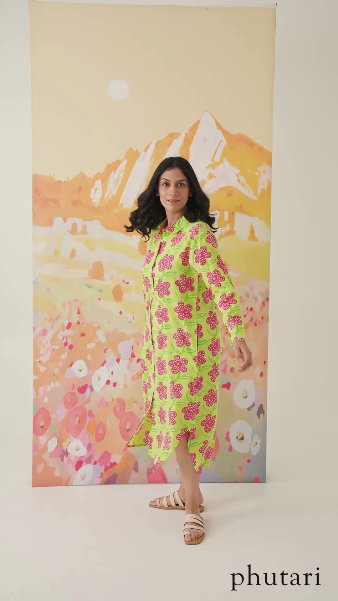 Poppy Mint Oversized Shirt Dress PREORDER