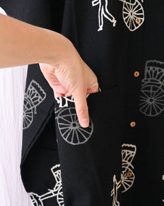 Baggie Hand Block Printed Cotton Kaftan Shirt