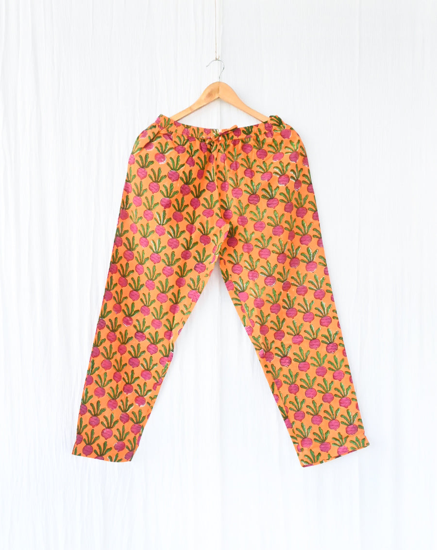 Beet-the-Root Narangi Soft Cotton Pyjama (Available in XL only)