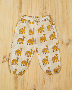 Camel March Cotton Kurta Pyjama Set for Kids