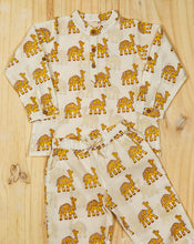 Load image into Gallery viewer, Camel March Cotton Kurta Pyjama Set for Kids
