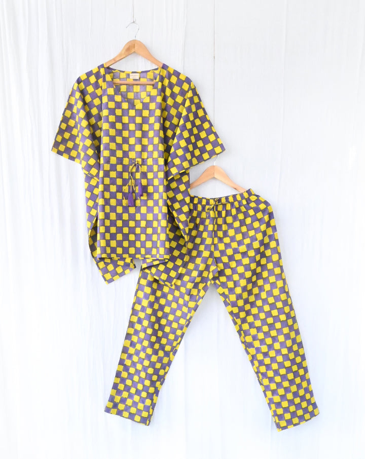 Chequer Chill Jams - Soft Cotton Pyjama Set - Minor Defect CJ17 (S size only)