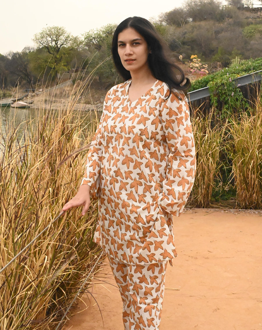 Chidiya Udd Kurta Pyjama - Soft Cotton Co-ord Set