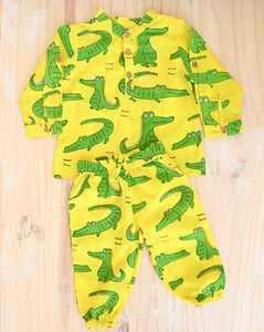 Agar Magar Cotton Kurta Pyjama Set for Kids