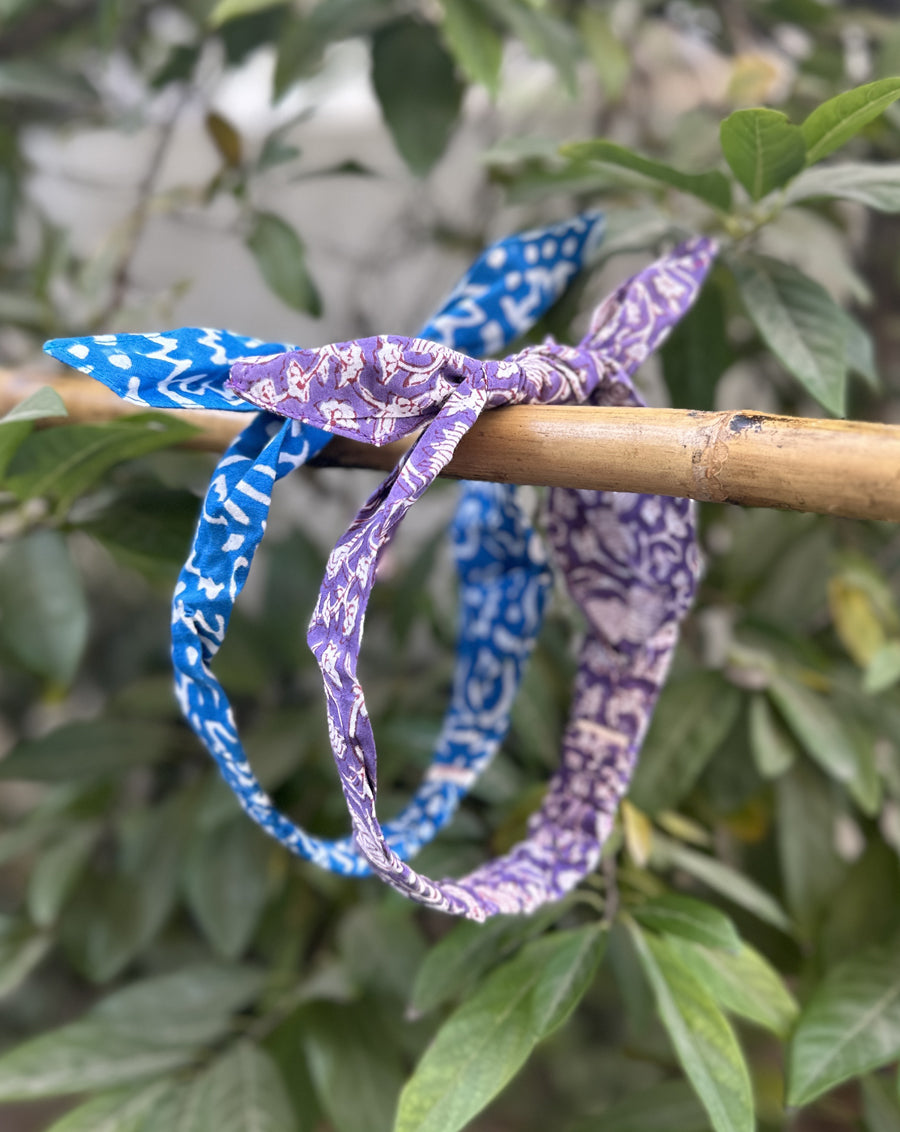 Florals - Set of 2 Handcrafted Cotton Bow Hairbands