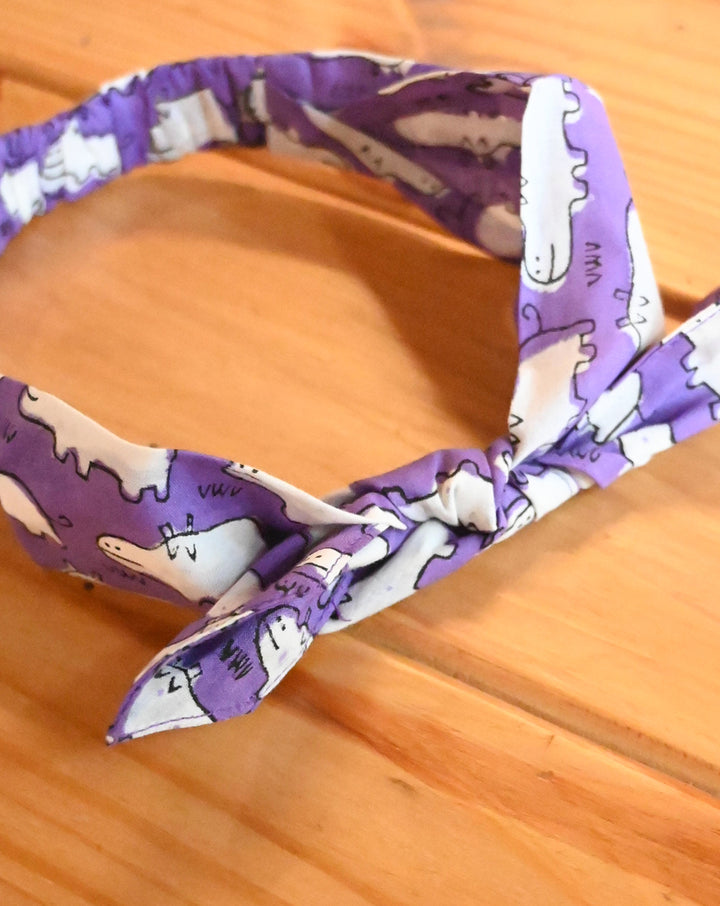 Happy Hippos - Friends Edition | Handcrafted Cotton Bow Hairband