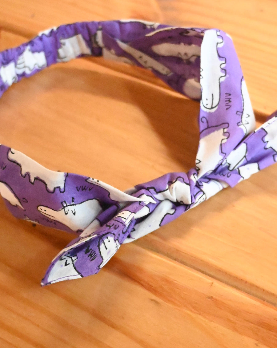 Happy Hippos - Friends Edition | Handcrafted Cotton Bow Hairband