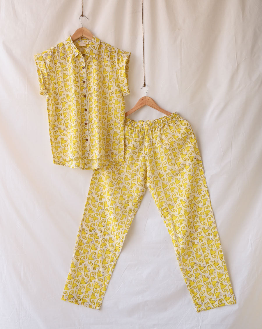 Funky Monkey Chill Jams - Soft Cotton Shirt & Pyjama Set
