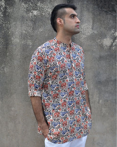 Haathi Chidi Cotton Men's Short Kurta