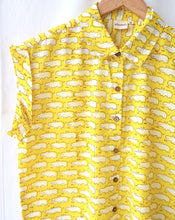 Load image into Gallery viewer, Happy Hippos Shortees in Yellow - Soft cotton shirt &amp; shorts loungewear set

