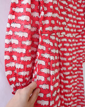 Load image into Gallery viewer, Happy Hippos Cotton Moosh Dress
