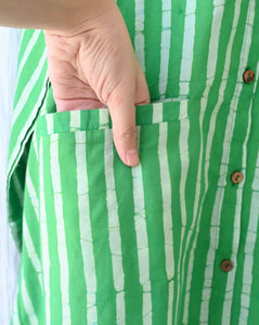 Hari Hand Block Printed Cotton Kaftan Shirt