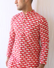 Load image into Gallery viewer, Happy Hippos Cotton Men&#39;s Kurta
