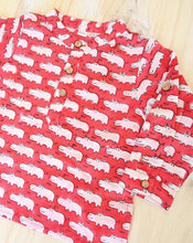 Load image into Gallery viewer, Happy Hippos Cotton Kurta Pyjama Set for Kids
