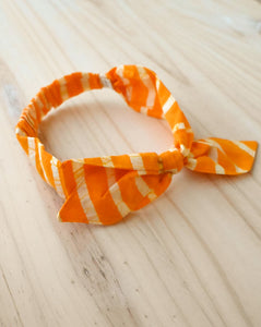 Kesari Dhaari Handcrafted Cotton Bow Hairband