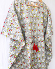 Load image into Gallery viewer, Kuk-Doo-Koo Hand Block Printed Cotton Kaftan - Midi Length
