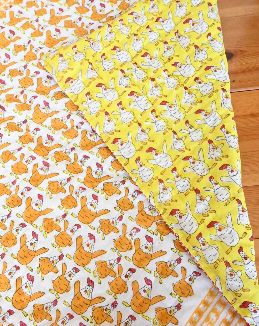 Kuk-Doo-Koo Hand Block Printed Cotton Quilt