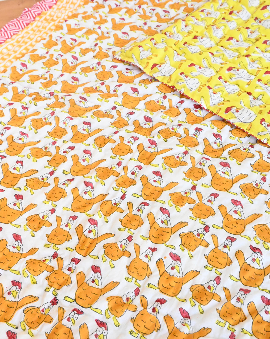 Kuk-Doo-Koo Hand Block Printed Cotton Quilt