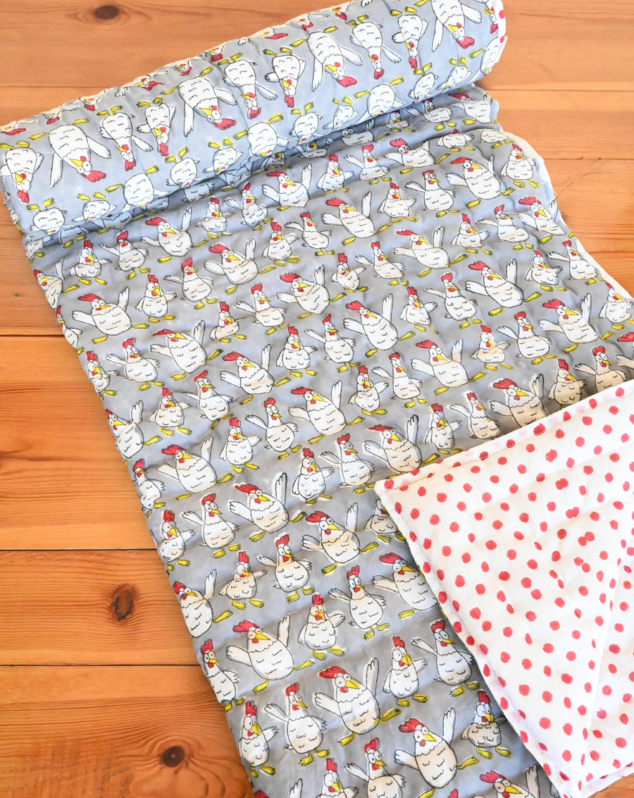 Kuk-Doo-Koo with Polkas Cotton Quilt