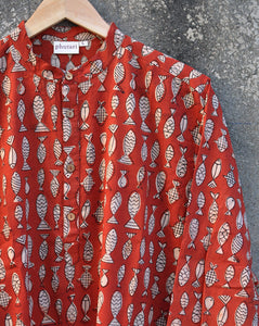 Laal Pani Machli Cotton Men's Kurta