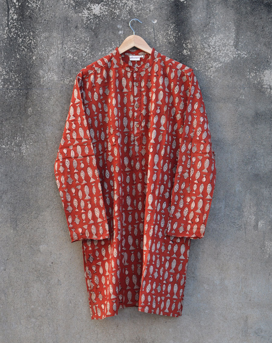Laal Pani Machli Cotton Men's Kurta